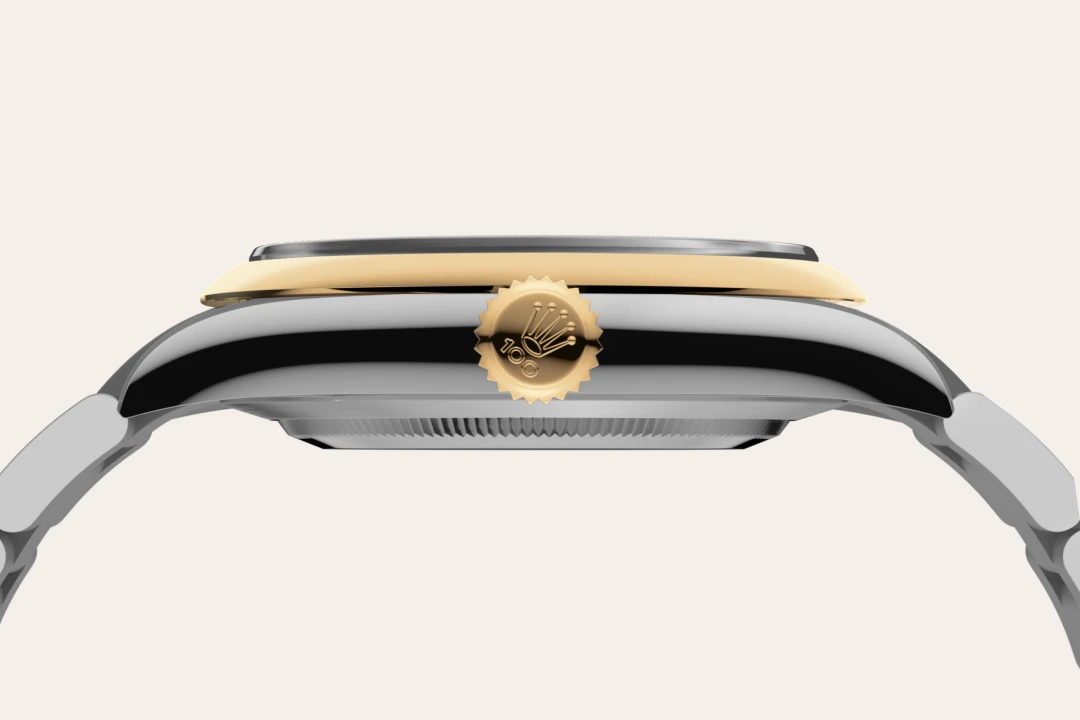 Rolex Oyster Perpetual in Rolesor amarillo —combinación de acero Oystersteel y oro amarillo, M134303-0001 Vendemmia Joyero