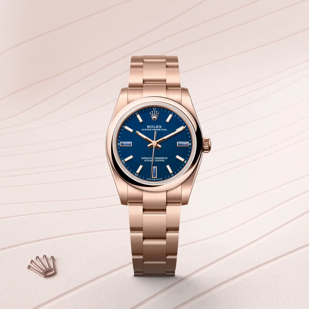 Rolex Oyster Perpetual en Oro Everose de 18 quilates, M124205-0002 Vendemmia Joyero