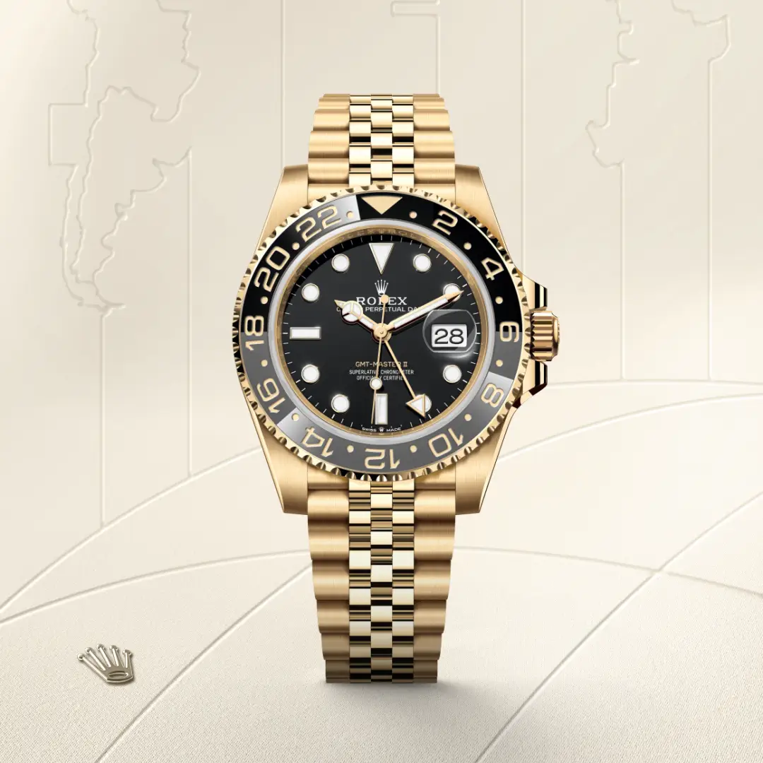 Rolex GMT-Master II en oro amarillo de 18 quilates, M126718GRNR-0001 Vendemmia Joyero