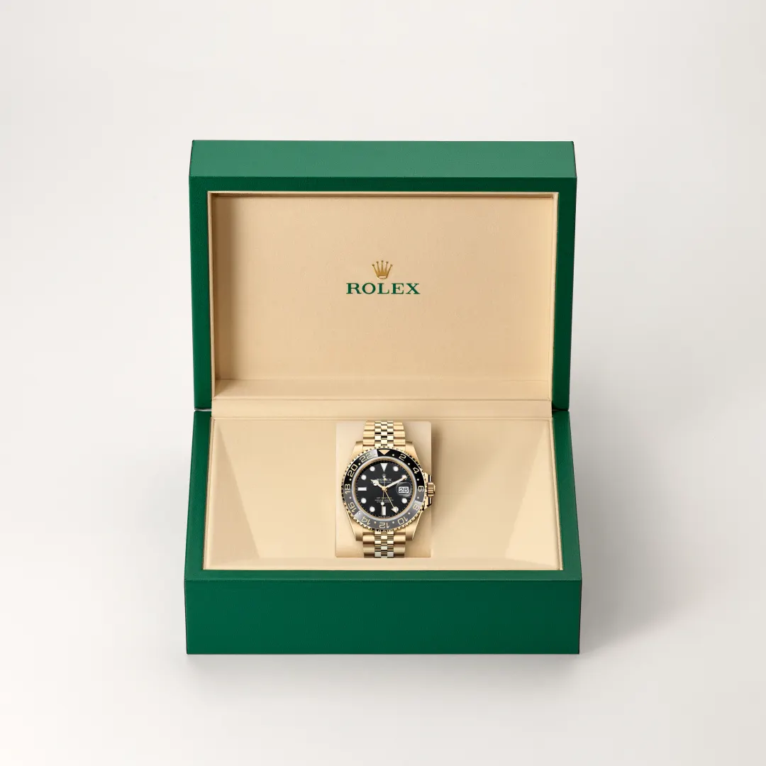 Rolex GMT-Master II in oro amarillo de 18 quilates, M126718GRNR-0001 Vendemmia Joyero