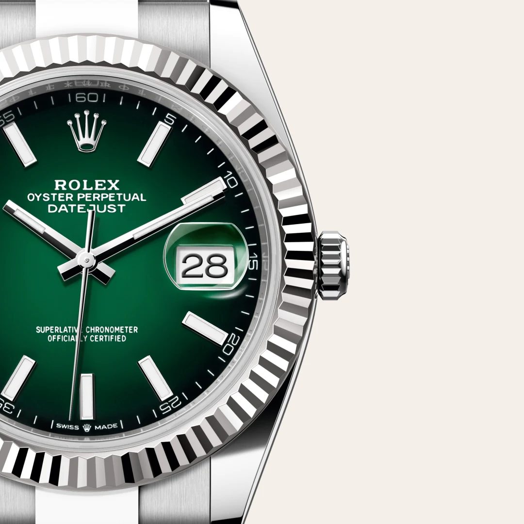 Rolex Datejust in Rolesor blanco —combinación de acero Oystersteel y oro blanco, M126334-0033 Vendemmia Joyero