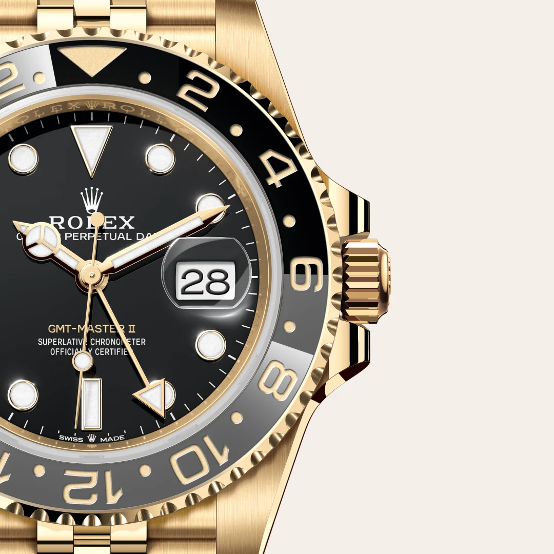 Rolex GMT-Master II in oro amarillo de 18 quilates, M126718GRNR-0001 Vendemmia Joyero