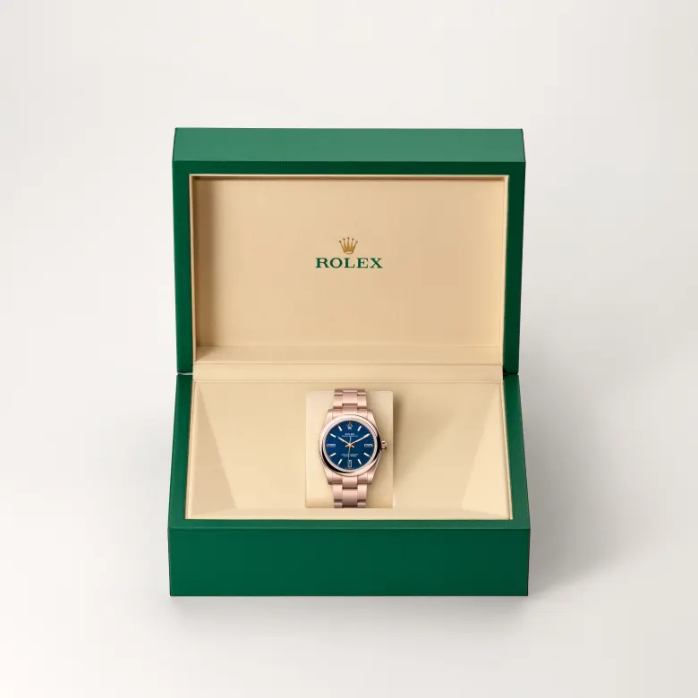 Rolex Oyster Perpetual en Oro Everose de 18 quilates, M124205-0002 Vendemmia Joyero
