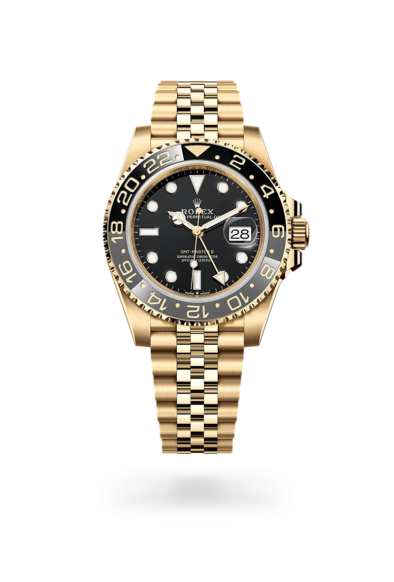 Rolex GMT-Master II en oro amarillo de 18 quilates, M126718GRNR-0001 Vendemmia Joyero