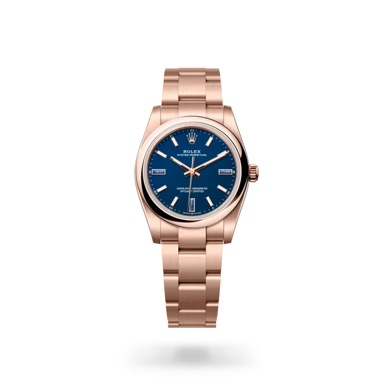 Rolex Oyster Perpetual en Oro Everose de 18 quilates, M124205-0002 Vendemmia Joyero