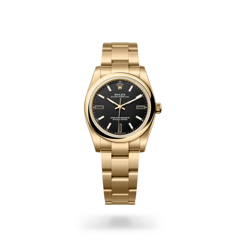 Rolex Oyster Perpetual en oro amarillo de 18 quilates, M124208-0001 Vendemmia Joyero