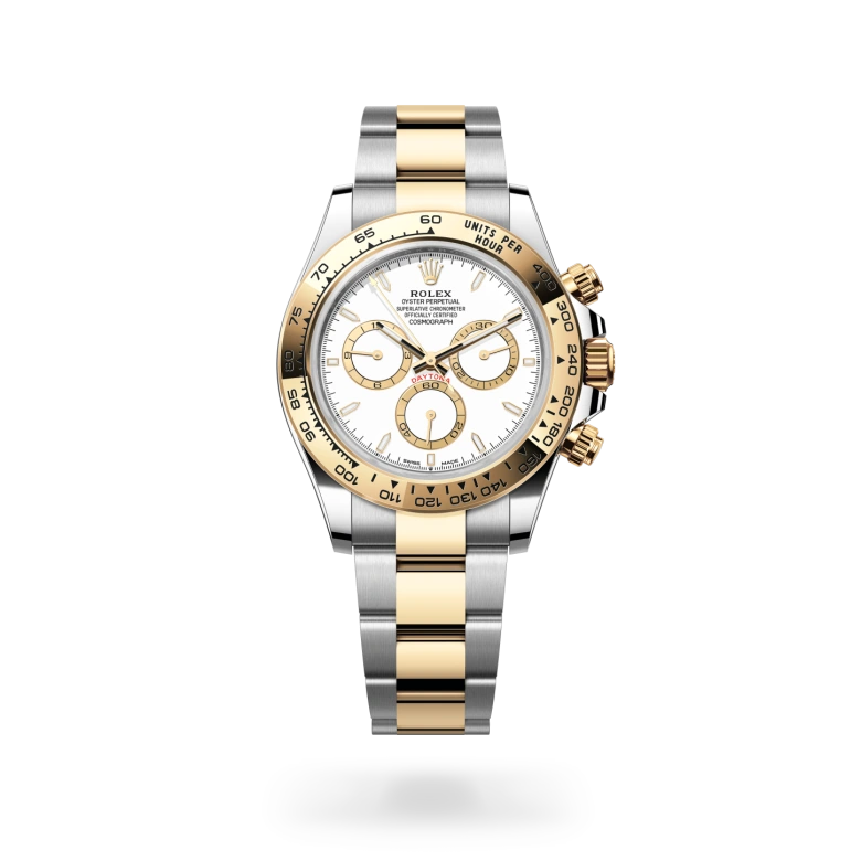 Rolex Cosmograph Daytona en Rolesor amarillo —combinación de acero Oystersteel y oro amarillo, M126503-0001 Vendemmia Joyero