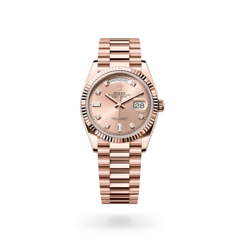 Rolex Day-Date en Oro Everose de 18 quilates, M128235-0009 Vendemmia Joyero