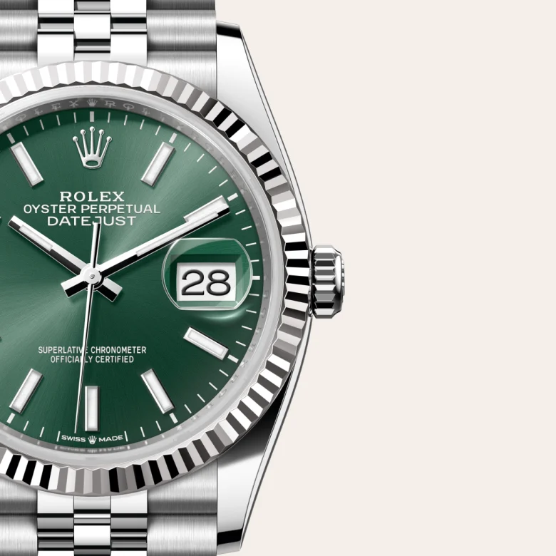 Rolex Datejust en Rolesor blanco —combinación de acero Oystersteel y oro blanco, M126234-0051 Vendemmia Joyero