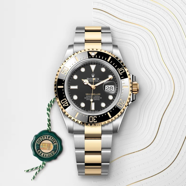 Rolex Sea-Dweller en Rolesor amarillo combinación de acero Oystersteel y oro amarillo, M126603-0001 Vendemmia Joyero
