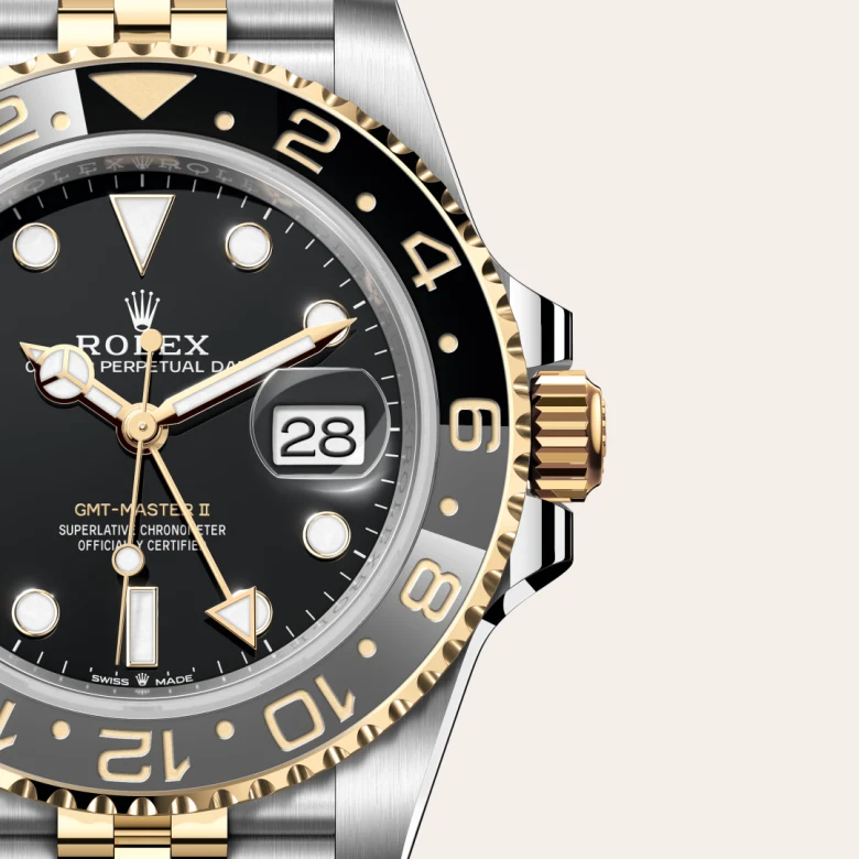 Rolex GMT-Master II en Rolesor amarillo —combinación de acero Oystersteel y oro amarillo, M126713GRNR-0001 Vendemmia Joyero