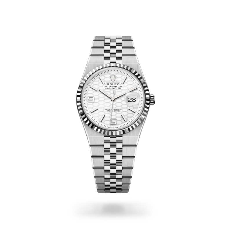 Rolex Land-Dweller in White Rolesor - combination of Oystersteel and white gold, M127234-0001 Vendemmia Joyero