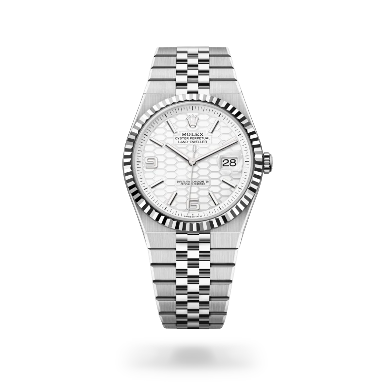 Rolex Land-Dweller in White Rolesor - combination of Oystersteel and white gold, M127334-0001 Vendemmia Joyero